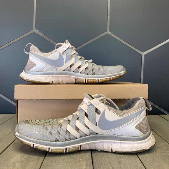 ~Used W/O Box! Nike Trainer 5.0 Finger Trap Grey Reflective Sneakers Size 10 - Picture 2 of 6